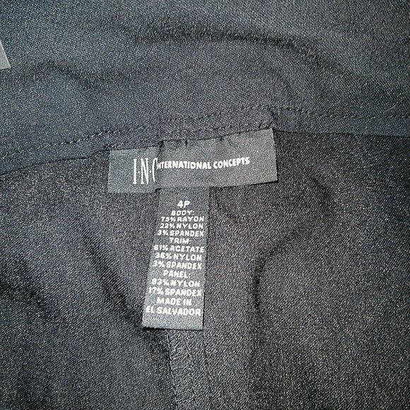 INC International Concepts Pants Womens Size 4 Petite Skinny Leg Stripe … - Picture 4 of 8